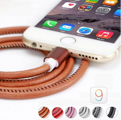 Imagine CABLU DATE DIN PIELE  PENTRU IPHONE 5SE/6/6S/6SPLUS