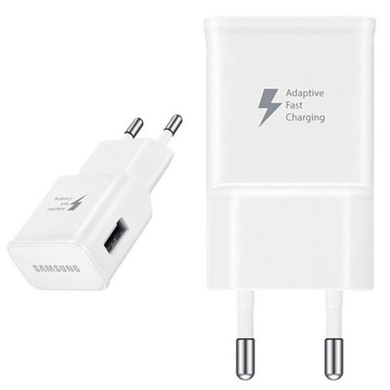 Imagine ORIGINAL SAMSUNG FAST CHARGERS 9V/2A  +CABLU DATE  TYPE-C  GALAXY NOTE 8 /S8/S8+/S9/S9+/NOTE,9-BULK,WHITE