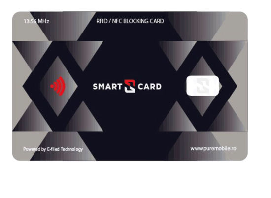 Imagine Card protectie contactless RFID si NFC pentru protejarea cardurilor bancare si pasapoartelor cu cip RFID - Smart Card - pachet cu 3 bucati