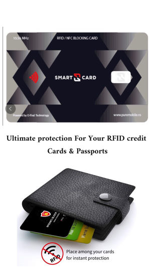 Imagine Card protectie contactless RFID si NFC pentru protejarea cardurilor bancare si pasapoartelor cu cip RFID - Smart Card - pachet cu 3 bucati