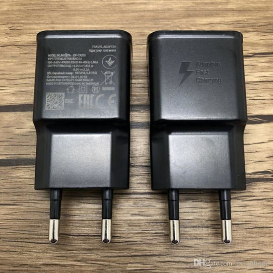 Imagine Set Incarcator pentru  S10,S10+,Note9 , FAST CHARGERS 9V/2A  +CABLU DATE  TYPE-C  GALAXY NOTE 9 ,S10,S10+Note9-NEGRU -BULK