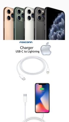 Imagine Cablu Date Usb C to Ligthning  FOXCONN  pentru iphone 11pro/max 9V-Bulk