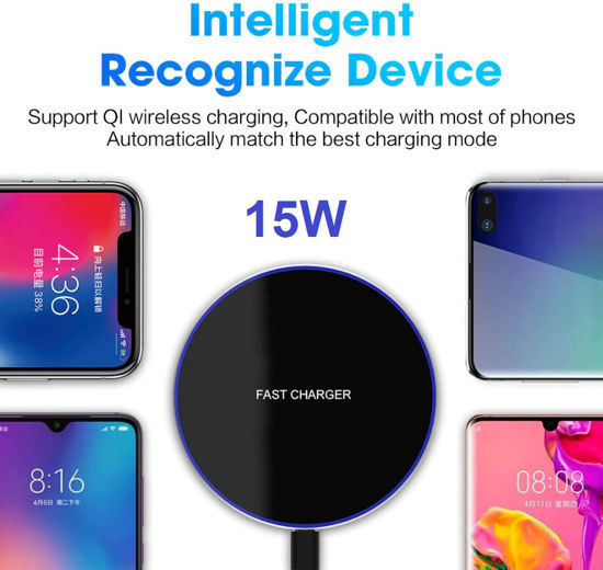 Imagine Incarcator Wireless Fast Charge 15W,,Ultra Slim 15W +Incarcator FAST Chargers 18W/3.0 -Pentru Samsung S20/20ULTRA/S20PLUS-Pentru Samsung S20/20ULTRA/S20PLUS