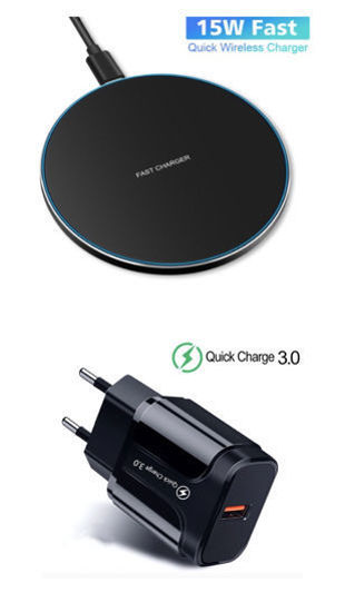 Imagine Incarcator Wireless Fast Charge 15W,Ultra Slim 15W +Incarcator FAST Chargers 18W/3.0 -Pentru iphone  11,12 ,12 pro.12 pro max,xs max