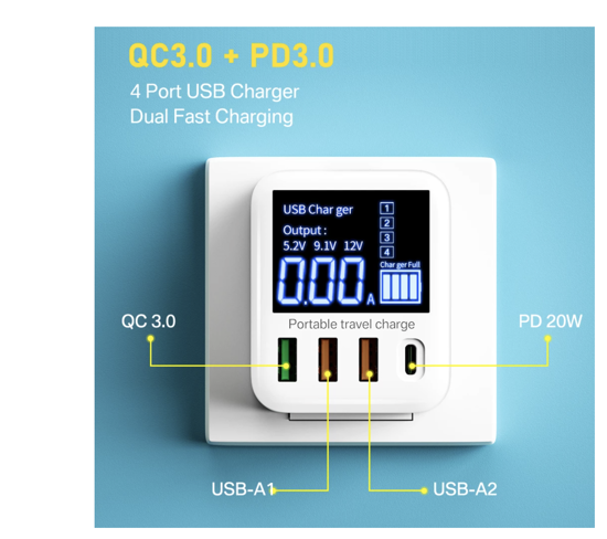 Imagine 40W Quick Charge USB Charger Wall Travel Phone Adapter Fast Charger PD USB C Charger For iPhone 13 12 Xiaomi Huawei Samsung