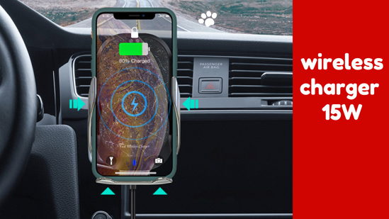 Imagine Set 5 buc : Incarcator car Automatic SMART sensor,fast wireless chargers universal ,15W,New model