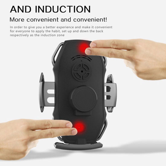 Imagine Set Incarcator Auto Wireless 15W, Fast Charge, Universal, Smart Sensor, Universal, Samsung, IPhones, Huawei