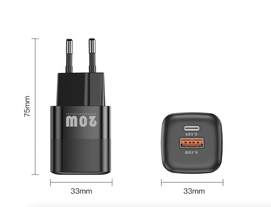 Imagine Set 4 buc, 1 incarcator 20W PD Type-C, USB QC, 1 Adaptor auto PD Type-C, USB QC, pentru pentru Galaxy s21, s20, Note10, s10, 1 cablu date usb-C-usb-A, 1 cablu date C-C, 1M