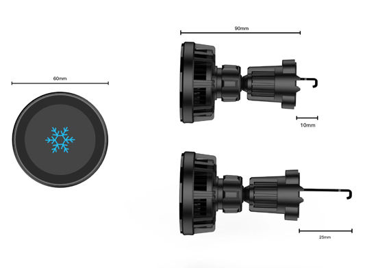 Imagine Incarcator Magnetic Wireless Auto QUANDES®, 15W Fast Charge, compatibil iPhone 14/13/12/11 Pro Max