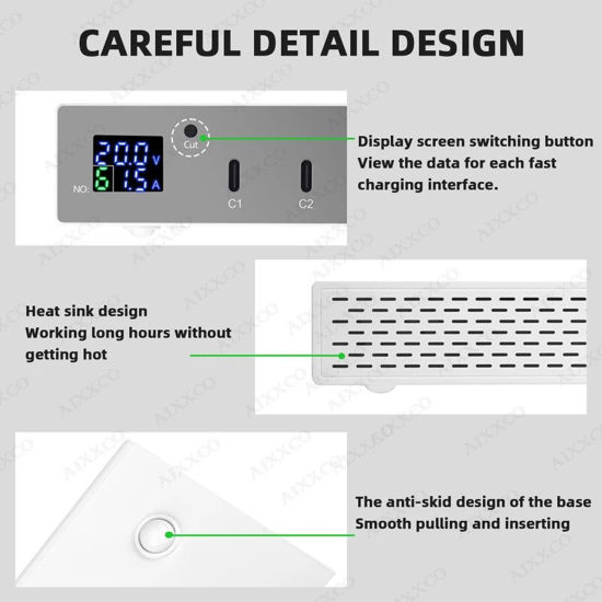 Imagine Statie de incarcare fast charge 140W, PD 6 in 1 3.0 USB C, 30W, universal pentru iPhone 15,14,13, samsung s23,s22,s21,s20,huavei, laptop macbook
