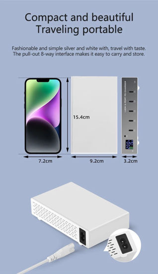 Imagine Statie de incarcare fast charge 140W, PD 6 in 1 3.0 USB C, 30W, universal pentru iPhone 15,14,13, samsung s23,s22,s21,s20,huavei, laptop macbook