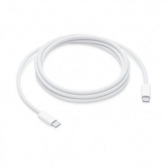 Imagine Cablu Date Incarcare tesut 2M compatibil pentru Apple USB-C-C 240W, Alb