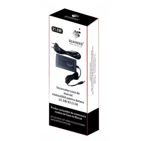 Imagine Incarcator Casa De Marcat Pentru Datecs : 31,5 W  9V/3.5 A DP25, DP25BT:9V/3.5 A