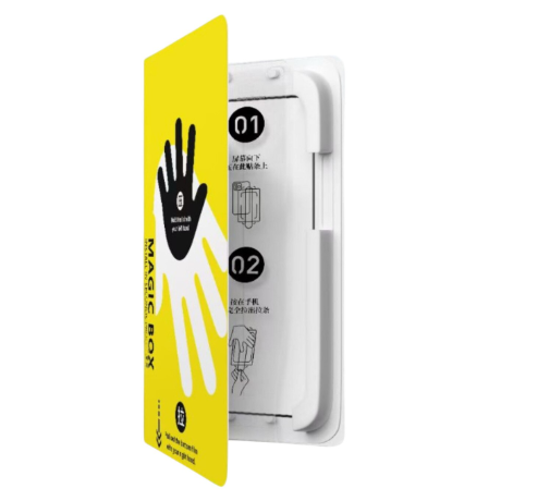 Imagine Kit Folii sticla compatibil cu Galaxy s25 ultra, huse silicon negru, instalare usoara si rapida cu dispozitiv de potrivire automata in 3 sec cu Easy Install Kit