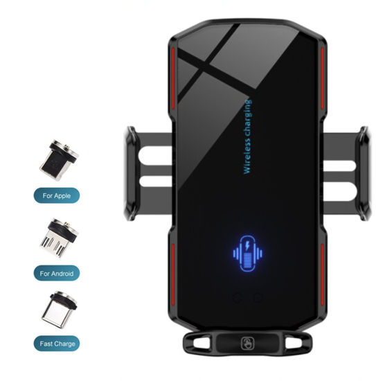 Imagine Incarcator Auto Wireless 15W, UNIVERSAL, Fast charge, Universal, Smart Sensor, Universal, Samsung, iPhones, Huawei
