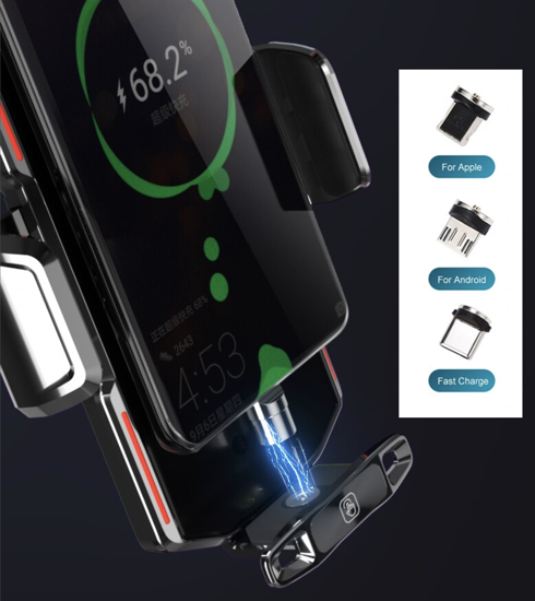 Imagine Incarcator Auto Wireless 15W, UNIVERSAL, Fast charge, Universal, Smart Sensor, Universal, Samsung, iPhones, Huawei