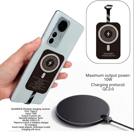 Imagine Set 4in1 Incarcator Wireless super Fast Charging 30W, Pad QI, 25W adaptor PD usb-c, Wireless receptor Typ-C 10w Fast, Universal, compatibil pentru Samsung, Huawei, oppo, Xiaomi, QUANDES®