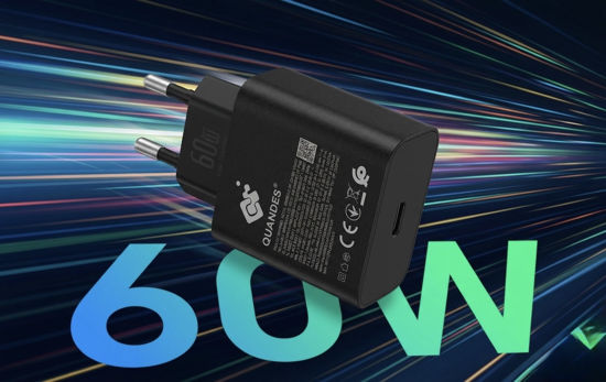 Imagine Kit incarcator 60W PD T6010, cablu USB-C la USB-C, fast charging 240w, 1.5m suport telefon pliabil, compatibil cu Galaxy s26/s25 ultra, QUANDES cu geanta de protectie